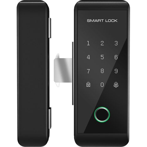Serrure Intelligente WIFI Empreinte Digitale Push Pull Serrures de Porte D'entrée sans clé pour Porte en Verre Métal Bois Télécommande Multilingue (1/5)