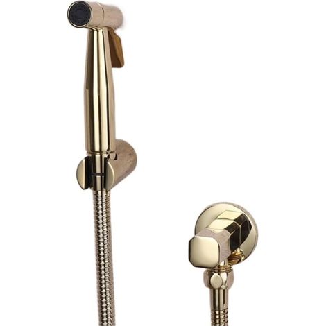 Pulvérisateur à Main Douche de Bidet Douche Toilette Kit de Toilette Rose Gold Brass Shattaf Pommeau de Douche Set de soupape de cuivre Set de Robinet de Bidet Jet(Bidet Faucet Set C) (1/5)