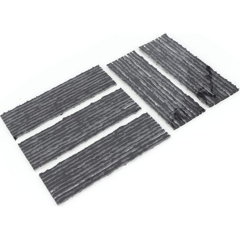 50 Stück Reifenreparaturstopfen, Schlauchlosreifen-Dichtungsstreifen, Pannenreparatur für Auto und Motorrad, 200 x 3 mm, Schwarz (1/5)