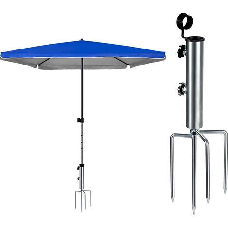 Support de Parasol Amovible, Support de Parasol de Plage, Piquet Parasol Plage, Réglable Fishing Pied de Parasol, Support Parasol de Peche, pour Jardin, Pelouse, Plage, Pêche (1/5)