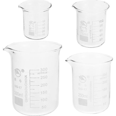 4-teiliges Glasmessbecher-Set