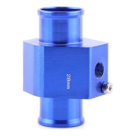 Adaptateur universel en métal pour capteur de température d'eau automobile, raccord de tuyau, bleu, 28 mm (1/5)