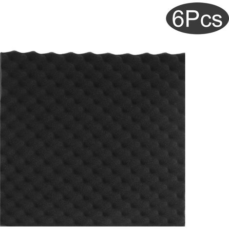 Panneau Acoustique En Mousse Pyramide Pour Studio Et Bureau Traitement Du Son Noir 6 Pièces (1/5)