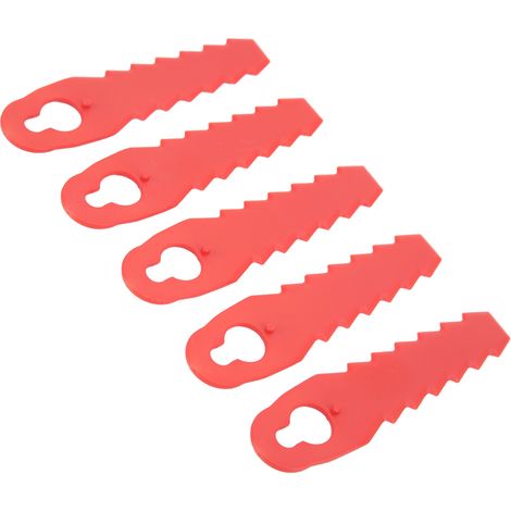 Lot de 25 lames plastique ABS rouges pour tondeuse et débroussailleuse, rechange sciure L85, accessoires de coupe de gazon (1/5)
