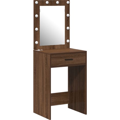 Coiffeuse,Table de maquillage Chêne brun 50 x 41 x 135 cm Bois d'ingénierie CFW847380 (1/5)