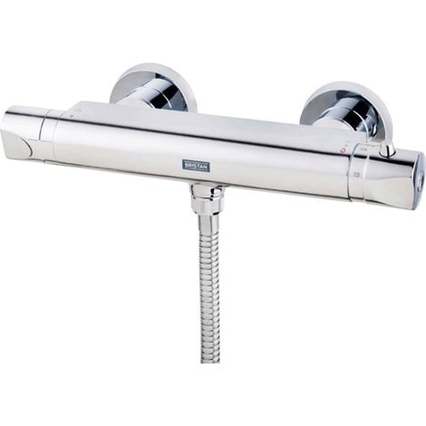 Bristan Artisan Thermostatic Bathroom Mixer Shower Mounted Bar Valve Chrome (1/5)