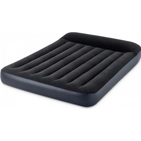 Aoresac Matelas Pneumatique Gonflable Portable Pompe Intégrée Oreiller 152x203x25 cm Étanche Camping Maison Invités Noir PVC Velours 1 Pièce (1/3)