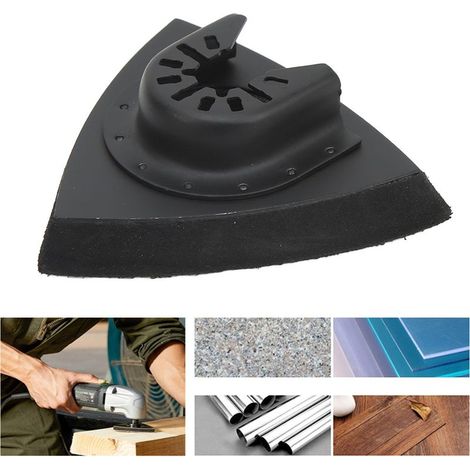 Patin de ponçage triangulaire 3 pièces, patin de ponçage triangulaire, outil multifonction de patin de ponçage de 93 mm, accessoire multi-outils pour le bois, le métal, le plastique dur, le ponçage, l (1/5)