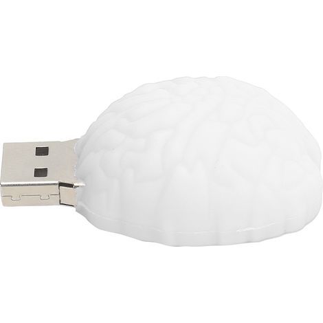 16 GB USB 2.0 tragbarer Flash-Speicher – Lustiger weißer Datenspeicher in Gehirnform (1/5)