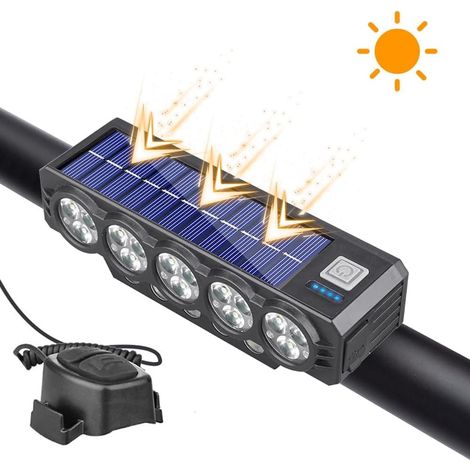 3-in-1-Solarfahrradlampe – Solarfahrradlampe mit Lautsprecher – Fahrradlampe mit Alarmfunktion – Fahrradscheinwerfer (1/4)
