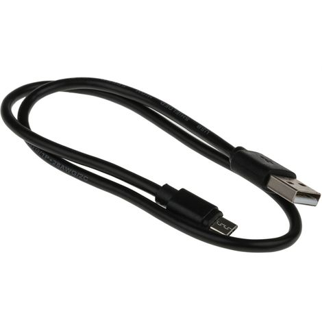 Câble USB RS PRO, Micro USB B vers USB A, Noir, 500mm ( Prix pour 1 )