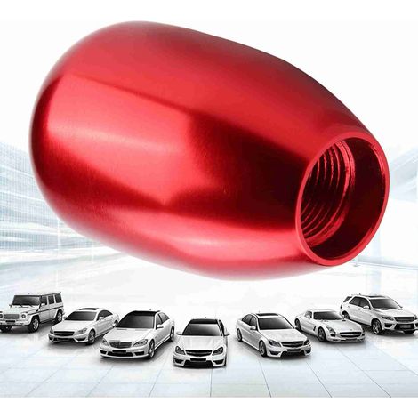 Pomello del cambio universale per auto - Manuale - 6 marce - Rosso - Metallo con 3 adattatori (1/5)