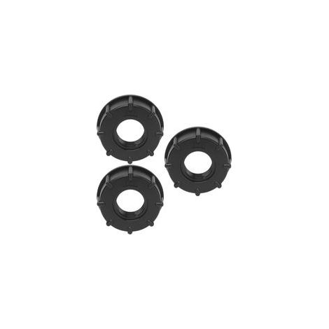 Lot de 3 raccords pour réservoir IBC, filetage grossier, adaptateur de vidange de tuyau, raccord en plastique, diamètre intérieur 60 mm, G1 (1/5)