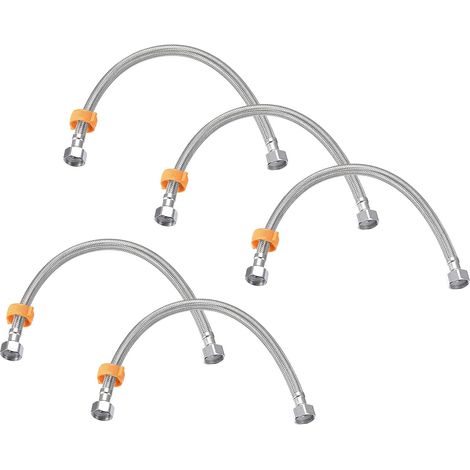 Raccord de tuyau d'alimentation en eau Sourcing Map 5 pièces, G1/2 femelle x 40,6 cm (16 pouces)