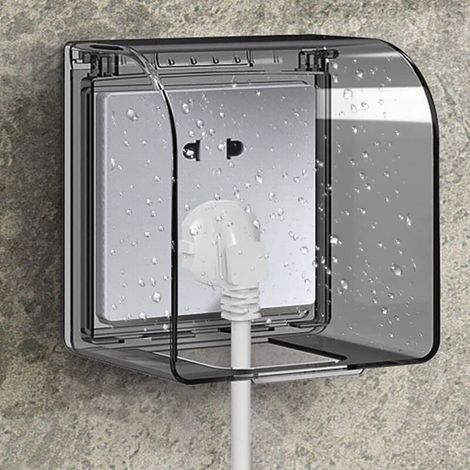 Sortie Couvercle Childproof 86 modèle universel Boîtier de Prise étanche 12.2×10.8×7.3 CM Prises extérieures étanches pour interrupteur