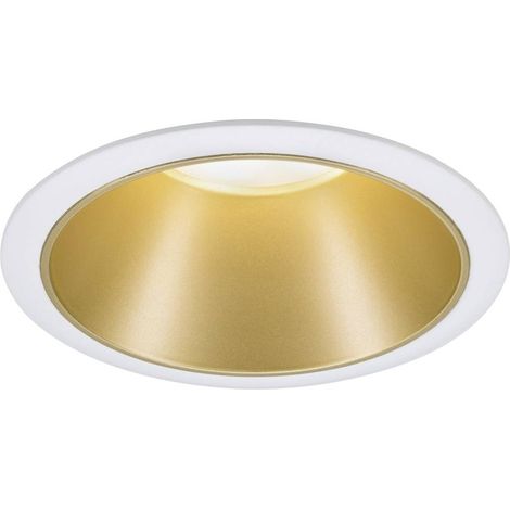 Paulmann – Luminaire à LED encastrable GU10 93396 – Blanc mat et or – Dimmable – IP23 pour salle de bain et pièces humides – 230V