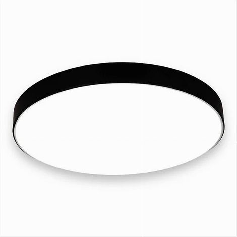 TRADE SHOP - Plafoniera Led 70w Rotonda Lampada Da Soffitto Nero Lampadario Luce Fredda 02591 -