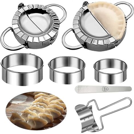 Ensemble de 7 pièces pour la fabrication de raviolis, presse à pâte en acier inoxydable, moule à raviolis, emporte-pièce pour pâte à tarte. (1/5)