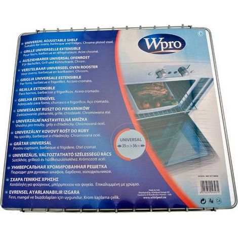 Ersatzteil - Ausziehbares Universal-Gitter (35-56 cm x 32,5 cm), original -  - ARTHUR MARTIN ELECTROLUX, FAURE, WHIRLPOOL, ELECTROLUX, ZANUSSI, RADIOLA, BAUKNECHT, IGNIS, ARTHUR MARTIN