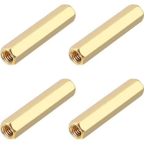 4PCS Écrou De Raccordement Hexagonal Longue, M5x35mm En Laiton Filetage Femelle Entretoises Hexagonales Écrous D'Espacement Vis Pour PCB Carte Mère Circuit Imprimé (Couleur) (1/5)