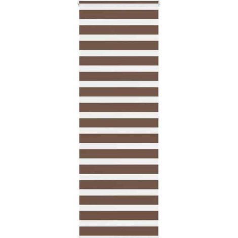 4014363 Store zèbre marron 90x200 cm largeur du tissu 85,9 cm polyester (1/5)