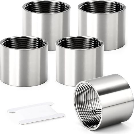5 pièces de raccords de tuyaux en acier inoxydable 304, filetés femelles BSP 1-1/2" x femelles BSP 1-1/2", adaptateurs de raccords de tuyaux (1/5)