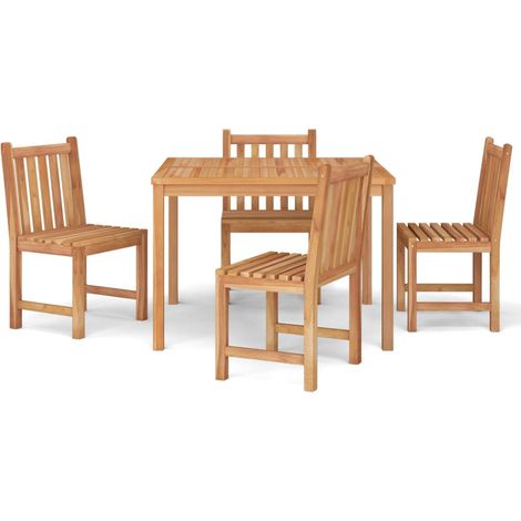 Maison Exclusive - Set da Pranzo per Giardino 5 pz in Legno Massello di Teak