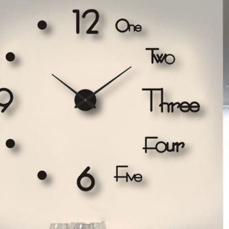 Geräuschlose, dekorative, rahmenlose Wanduhr als Wandbild für Wohnzimmer und Schlafzimmer