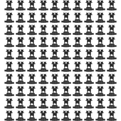 100 aisladores ABS de 55 mm de largo y 48 mm de ancho, tipo perno, para cercas eléctricas, jardines y agricultura, color negro.