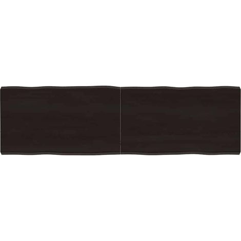 vidaXL Tablero mesa madera tratada borde vivo marrón 140x40x(2-4) cm (1/5)