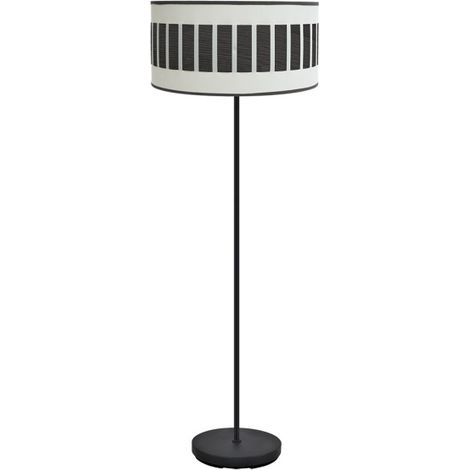 Pie Salon Ivanna 1xe27 Negro/blanco-madera Negra 163x40x40 Cm (1/2)