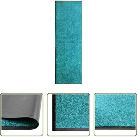 Tapis de porte - Paillasson lavable Cyan 60x180 cm (1/5)