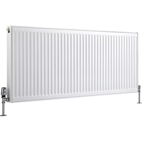 Milano Compact White Type 21 Central Heating Double Panel Plus Horizontal Convector Radiator - 600mm x 1400mm (1/4)