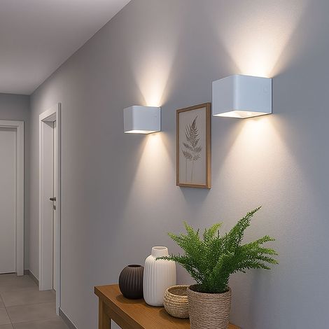 Lampada da parete a LED con rilevatore di movimento, lampada da parete a batteria ricaricabile, luce del soggiorno e del corridoio, cono di luce regolabile, bianco, 1W 55Lm bianco caldo, LxLxH 10,2x10 (1/5)
