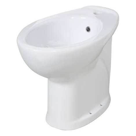 Bidet in ceramica alto 49 cm con 4 punti di fissaggio Idral Easy 10207 Bianco
