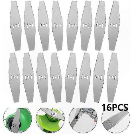 Lames métalliques de 15 cm pour coupe-bordures, lot de 16 lames de rechange, accessoires de jardin pour l'entretien des tondeuses à gazon (1/5)