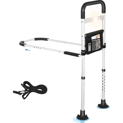 Barrière de lit, Hauteur réglable de 13,58" à 16,53", Longueur réglable de 28,54" à 31,49", Capacité de 400 lbs, Plage de détection de lumière de 3,28 FT, Angle de lumière de 120° (1/5)