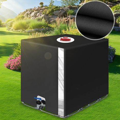 Bache pour Cuve IBC 1000L, Anti-UV Anti-Poussière Bache Couvercle Housse de Protection Cuve Noir (116 x 100 x 120 cm) (1/5)