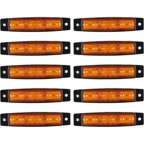 Feux de Position Camion 10PCS LED Feux De Signalisation Latéraux Feux de Gabarit Latéraux DC 12V LED Feux De Position CôTé Lampe Accessoires De Camion pour Bus Camions, Remorques (1/4)