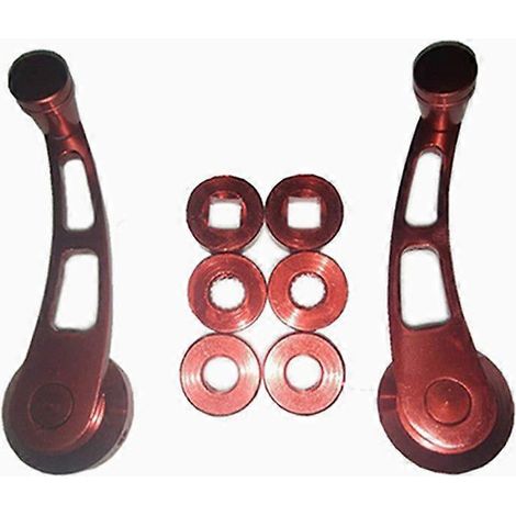SPSLD 1 paire de poignées de lève-vitre universelles de haute qualité pour voiture, en alliage d'aluminium, accessoires auto SquareRed (1/5)