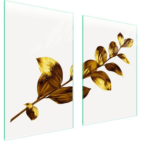 Assiette de protection en verre pour la cuisine 65x52 or (1/5)
