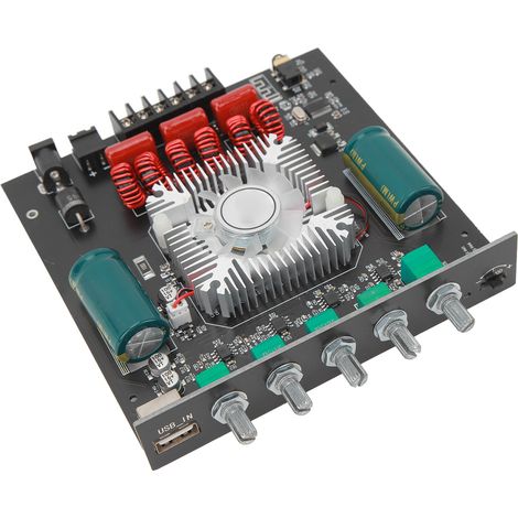 HT21 Bluetooth-Leistungsverstärkerplatine mit 2.1-Kanal-Subwoofer TDA7498E DC 15V bis 36V Sprachfrequenz-Leistungsverstärkermodul mit Höhen- und Bassregelung (1/5)