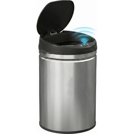 Poubelle de Cuisine Automatique 30L en Acier Inoxydable Argent (1/5)