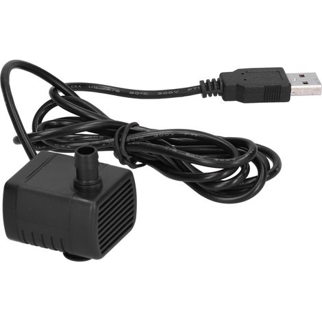 Pompe submersible 12V USB sans balais, débit 230L/H pour aquarium et fontaines