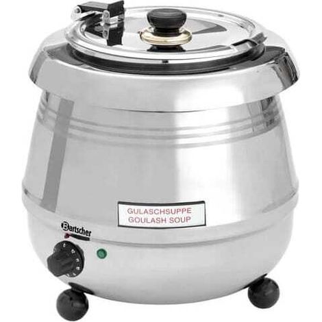 Soupière De Luxe inox couvercle ajouré - H 360 mm - Bartscher 9 L