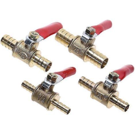 Raccord de tuyauterie en laiton à embout cannelé de 6 à 12 mm pour conduites d'eau, d'huile, d'air, de gaz et de carburant. (1/4)