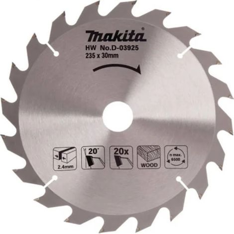 Makita D-03925 Lama TCT per sega circolare 235x30 mm per legno