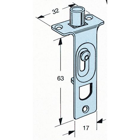 OMGE 316 Guida CATENACCIO per antine Scorrevoli a Rullo Bussola 10 MM (1/2)