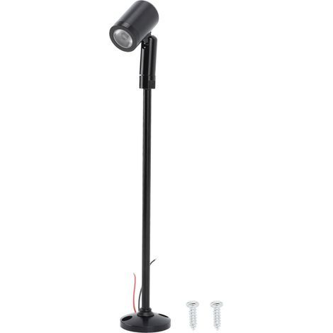 Mini-LED-Strahler für Schmuckvitrinen – 21 cm, Aluminium, 12 V DC, weißes Licht, vertikale Montage (1/5)