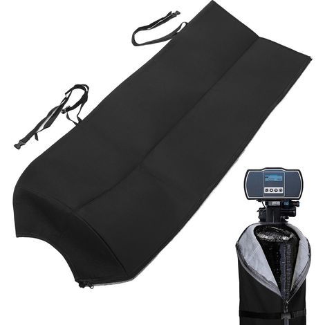Housse de Protection Intégrale pour Adoucisseur d'eau 600D Oxford avec Fermeture Zippée et Élastiques Noire 13x54in (1/5)